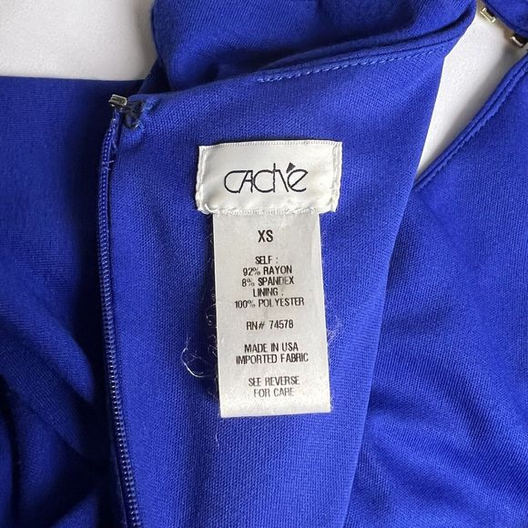 Vintage Cache Ruched Long Sleeve‎ Dress XS - Picture 6 of 9